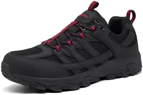 shulook mens waterproof hiking shoes lightweight breathable trekking trails shoes non slip outdoor shoes