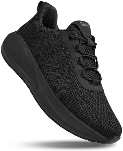 shulook non slip work shoes for men slip resistant kitchen chef slip on work sneakers restaurant food service footwear comfortable mesh walking shoes black size 105